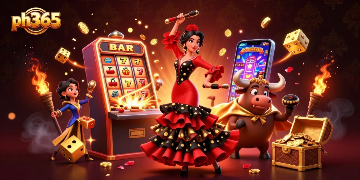ph365 celebrates wins with a vibrant casino scene featuring exciting games and dynamic elements.