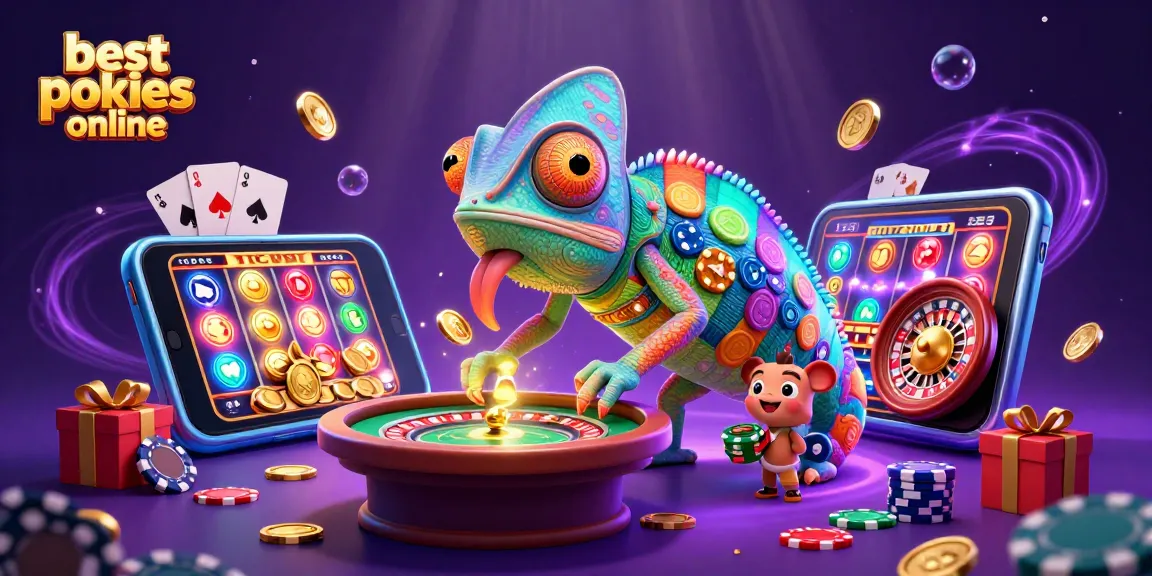 Spin and win with the best pokies online in a vibrant 3D casino scene, full of excitement.