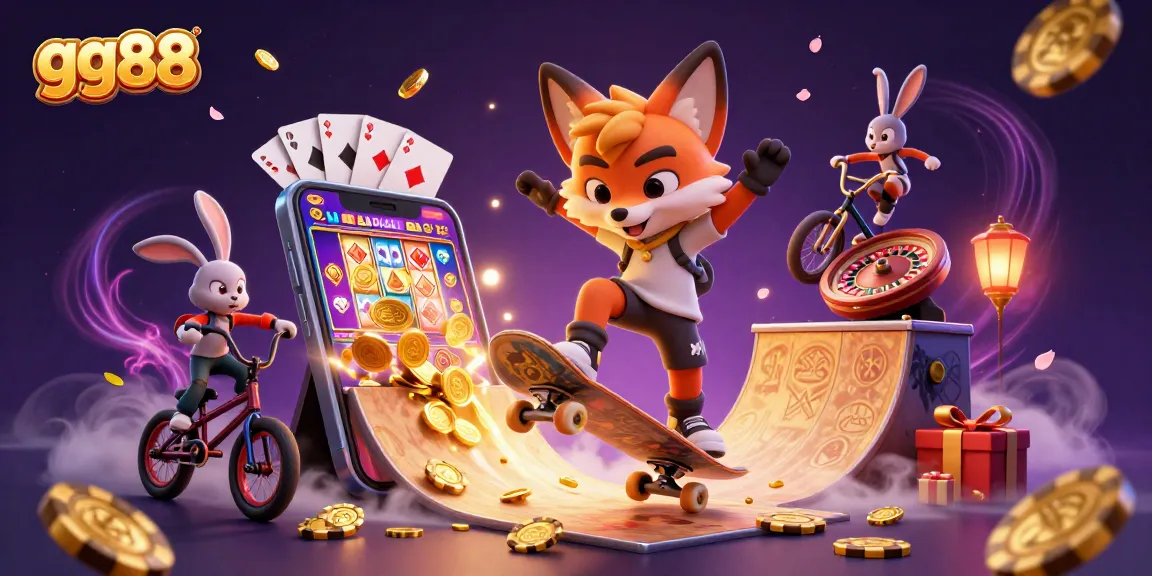 Experience innovative gaming at gg88 with a thrilling 3D casino scene featuring exciting characters and vibrant gameplay.