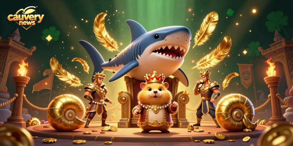 Experience exciting games at cauverynews with an adventurous scene featuring a golden hamster king!