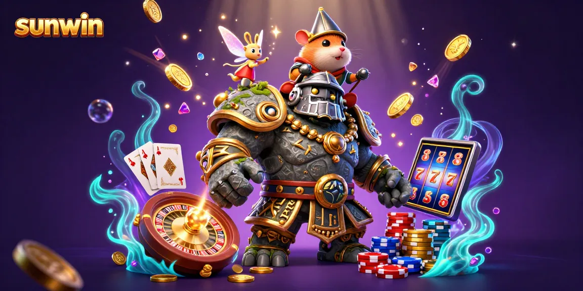Engage in thrilling gameplay at sunwin casino, featuring vivid characters and dynamic casino elements.