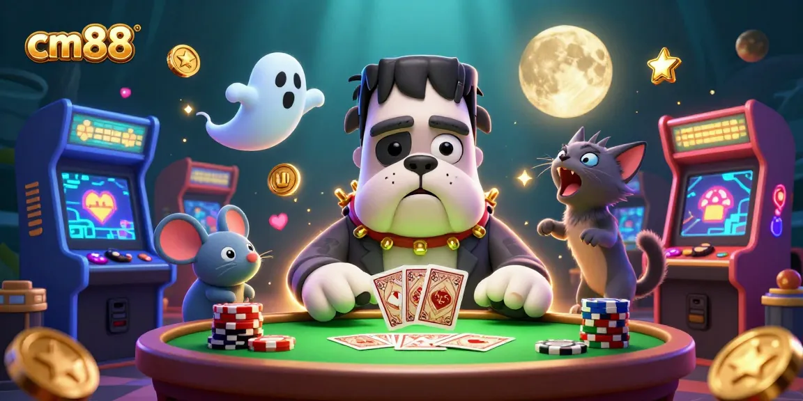 Engage in thrilling games at cm88 with a lively 3D characters scene of casino monsters.