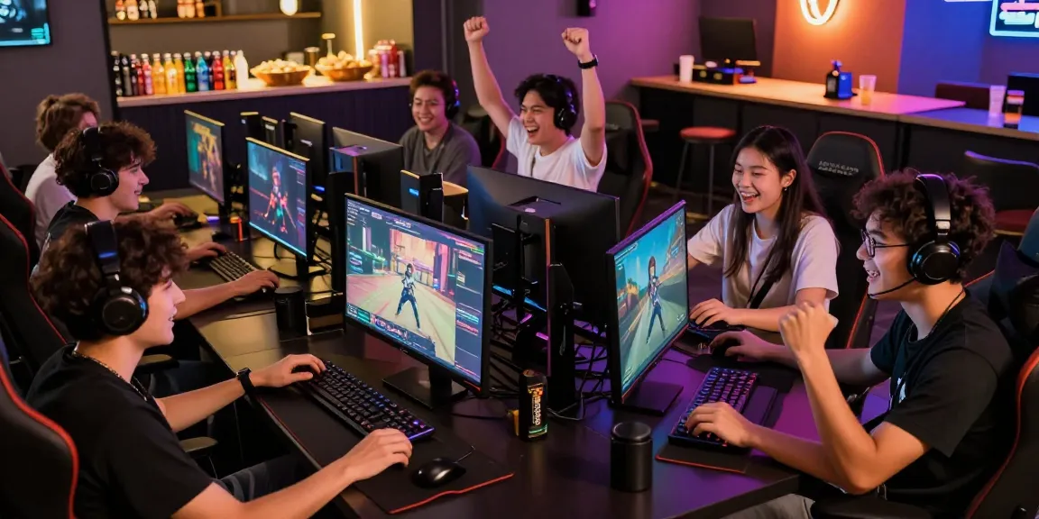 Players enjoying diverse games at XX88 in a lively gaming lounge.
