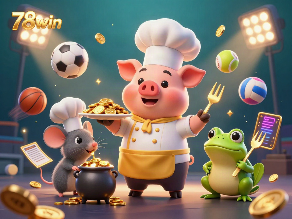 Experience the dynamic world of 78win with vibrant characters in a lively casino setting.