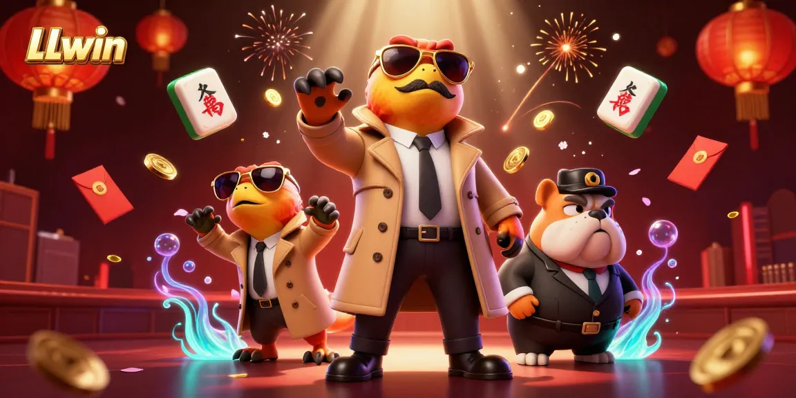 Join the fun at LLwin's exciting casino with animated raptors and a bouncer.