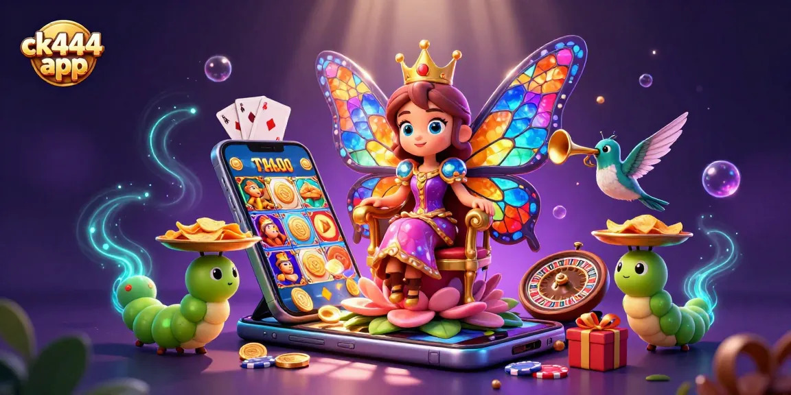 Experience thrilling gameplay with the ck444 app, showcasing vibrant casino action and charming characters.