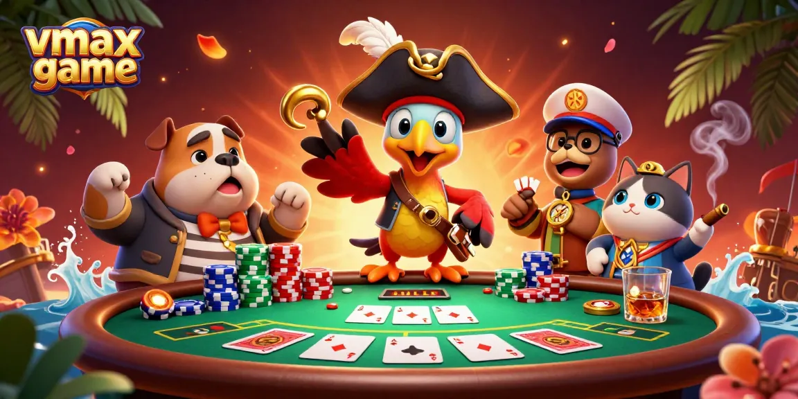 Experience thrilling poker action with vmax game at a vibrant, ultra-detailed casino scene.