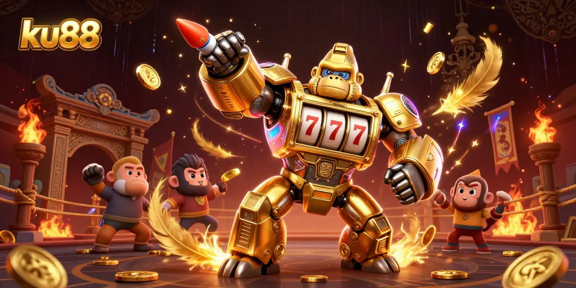 Experience exhilarating gameplay at ku88 with our vibrant 3D illustration showcasing casino excitement.